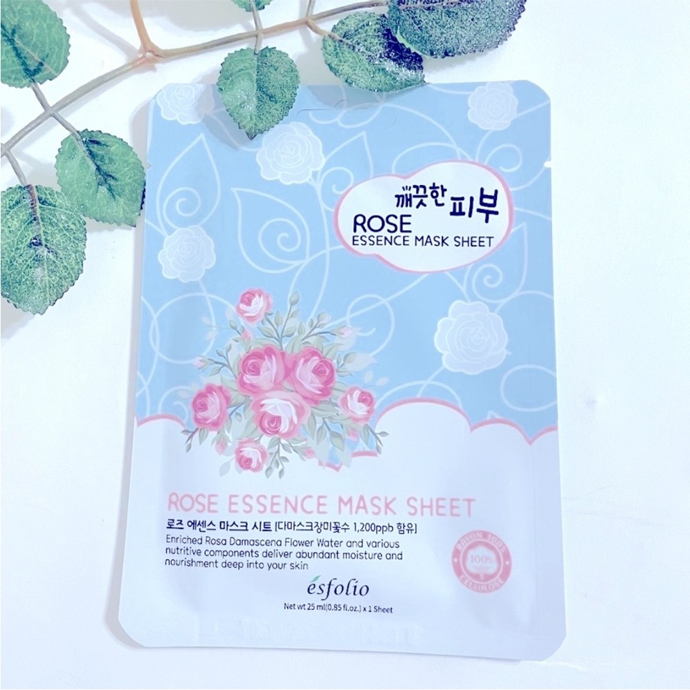 New $5 ea OR 5/$18 ESFOLIO Rose Essence Moisturizing Nutrition Sheet Face Mask